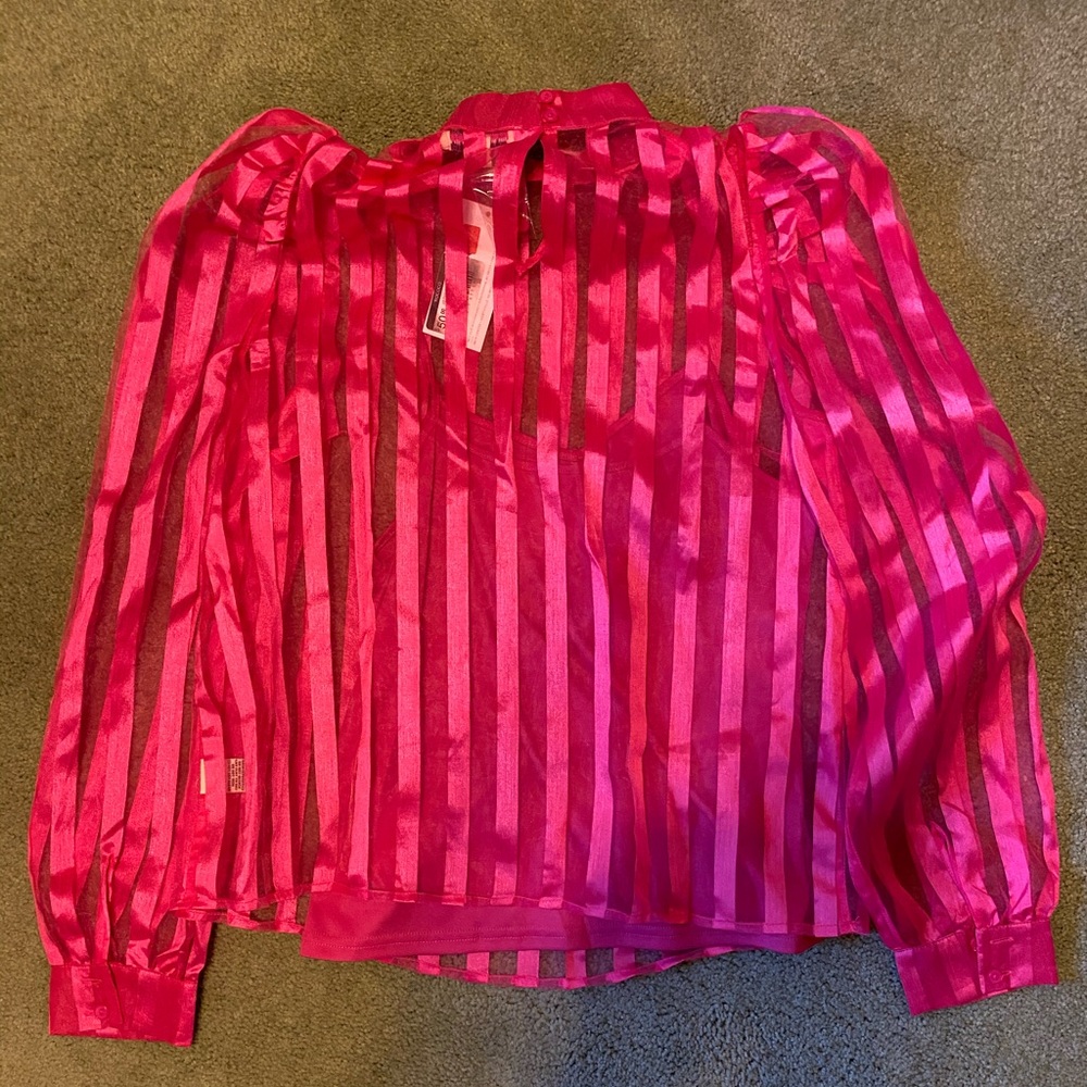 See through striped top